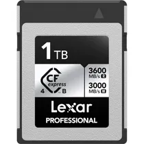 Memória Cfexpress 4.0 Lexar Professional Silver Tipo B 3600-3000 MB/s 1 TB (LCXEXS4001T-Rneng)
