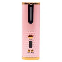 Modelador Ondulador de Cachos Portatil Sem Fio Recarregavel Cordles Automatic Curler 200° C (K0007) - Rosa