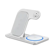 Carregador Wiwu W020 Sem Fio Dobrável 3 Em 1 15W