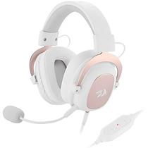 Headset Gaming Redragon Zeus 2 H510-1 Microfone Unidirecional/53MM - Branco/Ouro Rose