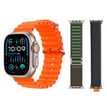 Smartwatch Blulory Ultra Max 49MM + 3 Pulseiras - Laranja