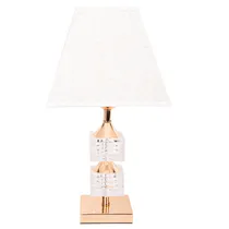 Abajur Decorativo Em Tecido Trançado com Base Metálica Cor/Grey