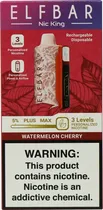 Vape Descartável Elf Bar 40K Nic King Watermelon Cherry 40000 Puffs