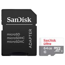 Cartao de Memoria Micro SD Sandisk Ultra 64GB 100MBS  SDSQUNR-064G-GN3MA