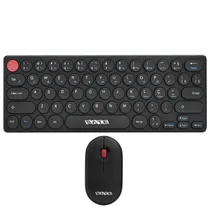 Teclado + Mouse Satellite AK-6011G Mini Wireless / Portugues - Preto