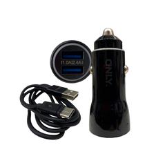 Car 12V Only Tipo C Black 3.1A 2USB