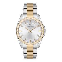 Relogio Analogico Feminino Daniel Klein DK.1.12742-3 Premium Ladies / Pulseira de Aco Inoxidavel - Prata/Dourado