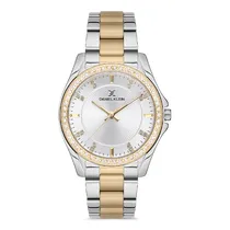 Relógio Analógico Feminino Daniel Klein DK.1.12742-3 Premium Ladies / Pulseira de Aço Inoxidável - Prata/Dourado