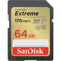 Cartao de Memoria SD 64GB Sandisk Extreme 170-80MB/s U3