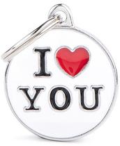 Medalha de Identificacao Myfamily Charms Tamanho Medio &&#35;34;I Love You&&#35;34; CH17MLOVEYOU