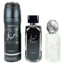 Perfume Kit Lattafa Hayaati Black - 3PCS