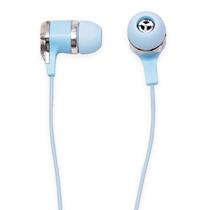 Fone de Ouvido com Fio CY-075 Stereo Earphone Aux 3.5MM - Azul Claro