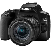 Câmera Canon Eos 250D 24.1MP Wi-Fi/Bluetooth com Lente Ef-s 18-55 MM Is STM - Preta