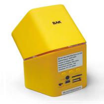 BAK Speaker BK-S237 USB/ Gir/ CNT/ LED/ TF/ Amarelo