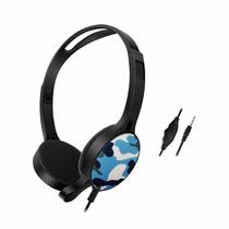 Fone de Ouvido Gamer GM-010 3.5MM Camuflado/Azul