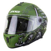 Capacete Axxis Draken Iron Peace C6 - Fechado - Tamanho XXL - Matt Green