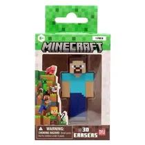 Boneco Minecraft 3D Eraser Steve 42402