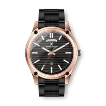 Relógio Analógico Masculino Daniel Klein Premium DK.1.12428-5 - Rosa Ouro e Preto