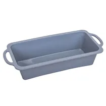 Forma Retangular de Silicone com Alças - Cinza Azulado.