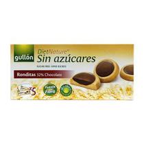 Bolacha Gullon Ronditas 32% Choco Sem Acucar 186G