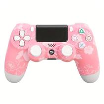 Controle PS4 Playgame Dualshock Pink Flower