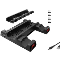 Carregador para Bateria de Controle Dobe TP4-19076 para PS4 / Dual Stand / RGB / Cooler - Blanco