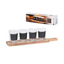 Set de Vasos para Tragos Pasabahce 41772 Con Pizarra Y Bandeja