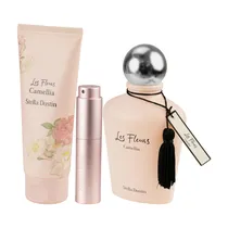 Kit Stella Dustin Les Fleurs Camellia - 3 Em 1 - Perfume Edp 100ML + Loção Corporal 100ML + Refil Recarregável 5ML
