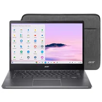Notebook Acer Chromebook Plus 514 CB514-4HT-359X Intel i3 N305 Tela Touch FHD 14" / 8GB de Ram / 512GB SSD - Steel Cinza (Ingles)