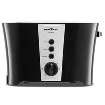 Torradeira Britania Tosta Pane Inox com 850W/220V/7TEMP - Preto/Prata