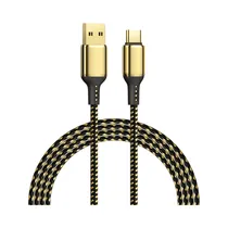 Cable Wiwu GD-101 USB-A A USB-C 3M Dorado - Negro