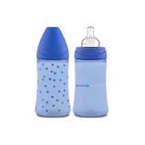 Suavinex Nursery Pack Biberon 270 The Basics 3P Basic 2UD Polipropileno +0M / 270ML Azul