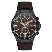 Relogio Analógico Masculino Daniel Klein DK.1.14003-5 Exclusive Gent / Pulseira de Couro - Marrom/Preto