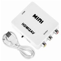 Adaptador Conversor HDMI2AV Full HD 1080P - Branco