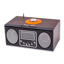 Radio Portatil SU-61 com Controle / MP3 / USB / SD / FM / 3.5MM / Recarregavel - Marrom/ Laranja