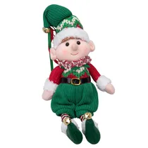 Boneca Elfa de Natal 40CM - Vermelho e Verde