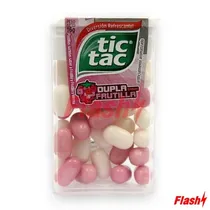 Bala Tic Tac Dupla Morango 16G