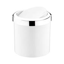 Basurero Con Tapa Basculante Future 1215BCC 5L Blanco - Plata