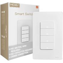 Interruptor de Luz Inteligente Moes Zigbee ZS-B-US4 -WH-MS Wifi 4 Botoes - Branco