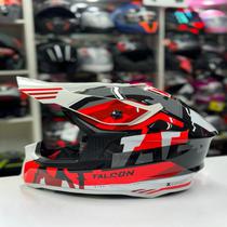 Capacete MT Falcom Cross Red Brilloso