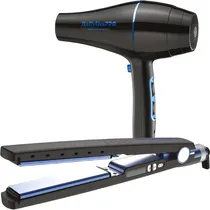 Kit Chapinha Babyliss Pro PL4091 32 MM + Secador Babyliss Pro SEC6176 Nano Gold - Preto/Azul Claro