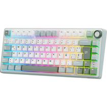 Teclado Mecanico Royal Kludge RKR75 75% RGB USB-C Switch Silver - SKY Cyan (Espanhol)