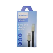 Cable Philips DLC5001CB/70 Usbc A Usbc 1 Metro - Black/Silver