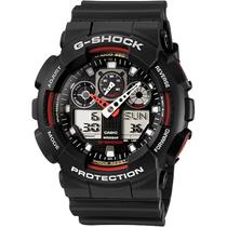 Relogio Casio G-Shock GA-100-1A4NDR Masculino - Preto/Vermelho