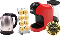 Cafeteira Elétrica Multi Cápsulas Quanta Pure Flavour 3 Em 1 QTCMC50 + Chaleira KB2L