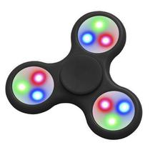 Spinner Fidget Anti Stress LED Preto