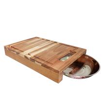 Tabla Madera c/Bandeja de Inox Wayu