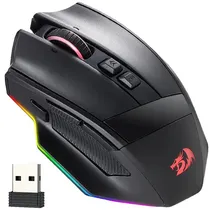 Mouse Gaming Sem Fio Redragon Rind Pro M813RGB-Pro USB Até 26.000 Dpi com Backlight RGB - Preto