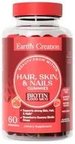 Earth's Creation Hair, Skin & Nails Biotin 500MCG (60 Gummies)