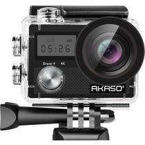 Camera de Acao Akaso Brave 4 - 4K - 20MP - 5X Zoom - Wi-Fi - Preto